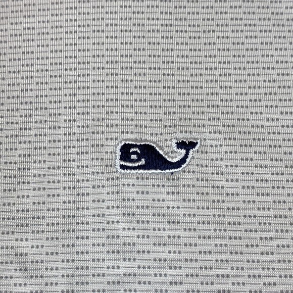 Vineyard Vines Performance Golf Polo Shirt Women's S Whale Logo Geometric Gray - Picture 4 of 6